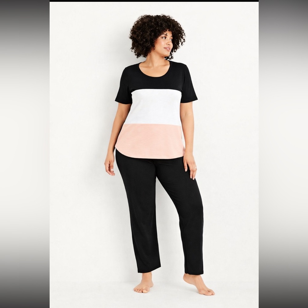 Color Block Sleep Set City Chic NWT
